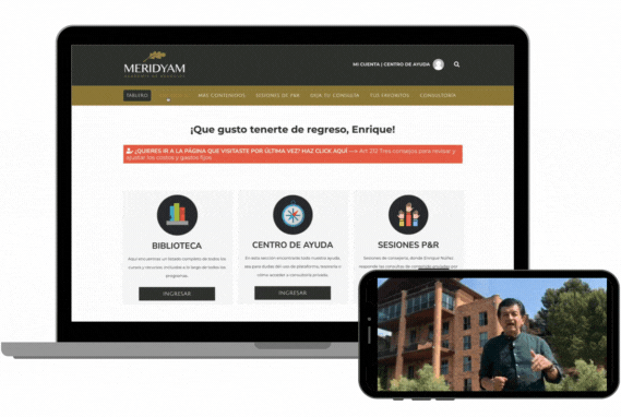 Para tener éxito en los negocios, entrénate con Meridyam Academy, la academia de negocios FundaPymes, una plataforma interactiva de capacitación empresarial.